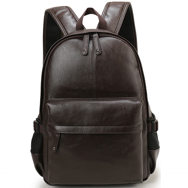 Brand Men Backpack Leather School Backpack Bag Fashion Waterproof Travel Bag