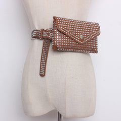 Fashion Rivets Waist Pack Luxury Designer Fanny Pack Small Waist Bag
