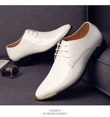 Patent Leather Shoes White Wedding Shoes Size Dress Shoes