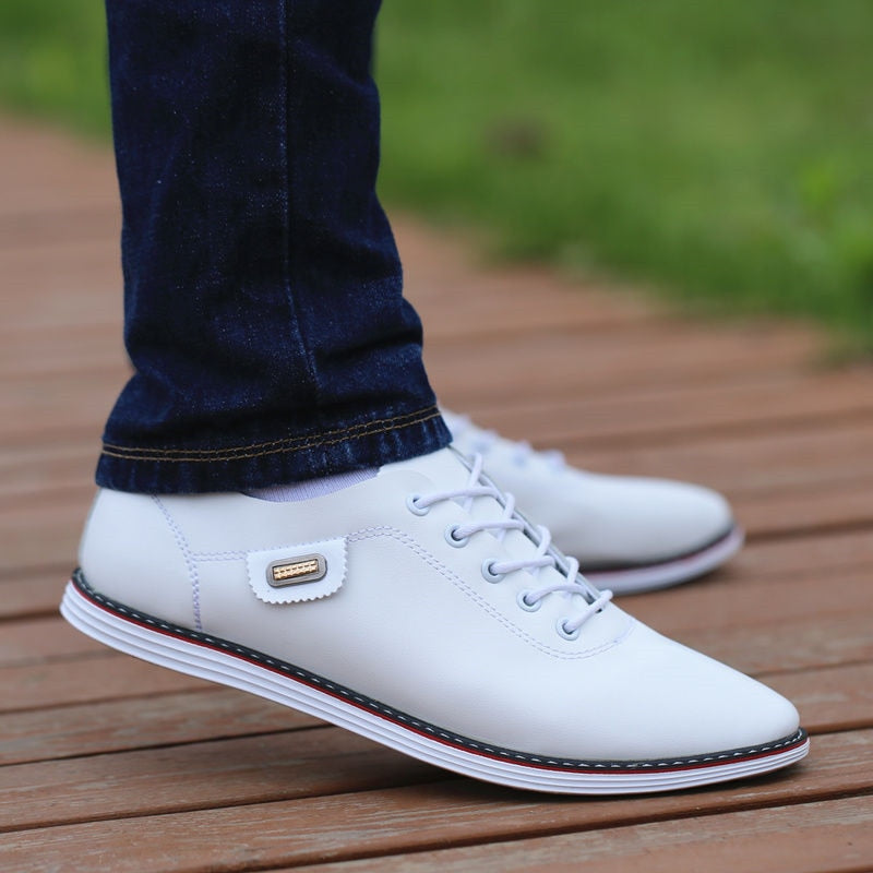 Outdoor Breathable Sneakers Men PU Leather Business Casual Shoes