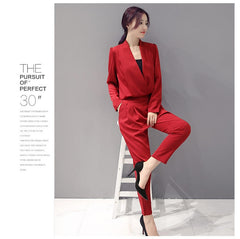 Jumpsuit Ankle Length Pants Detachable Slim Female Leisure Trousers