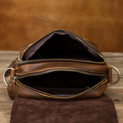 Leather Male Casual Design Shoulder Messenger bag Cowhide Fashion Cross-body