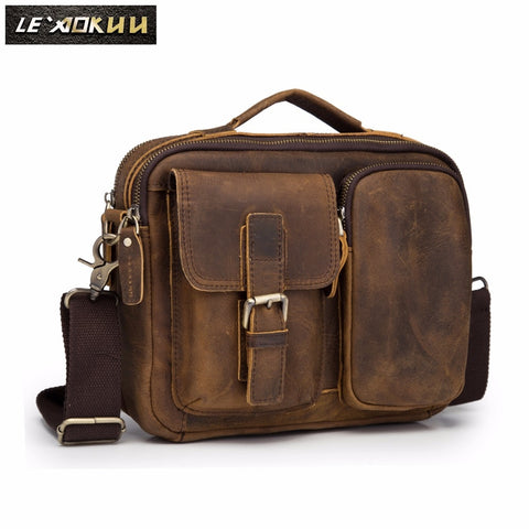 Quality Original Leather Design Male Shoulder messenger bag