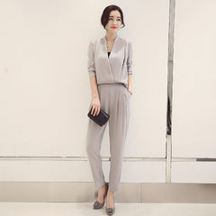 Jumpsuit Ankle Length Pants Detachable Slim Female Leisure Trousers