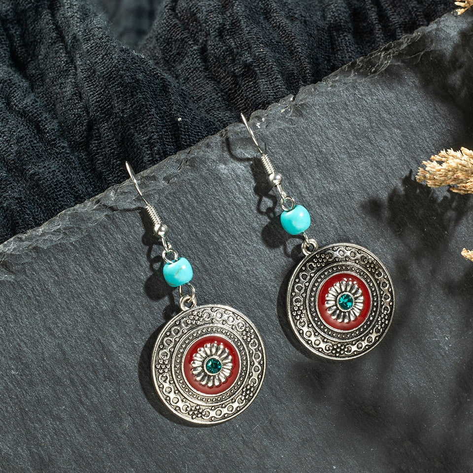 Multiple Vintage Ethnic Boho Dangle Drop Earrings