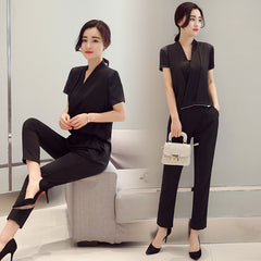 Jumpsuit Ankle Length Pants Detachable Slim Female Leisure Trousers