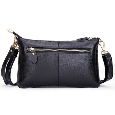 Women Genuine Leather Day Clutches Candy Color Shoulder Bags