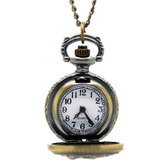 Mini doctor who coil panel Half Hunter Pocket Watch Necklace chain