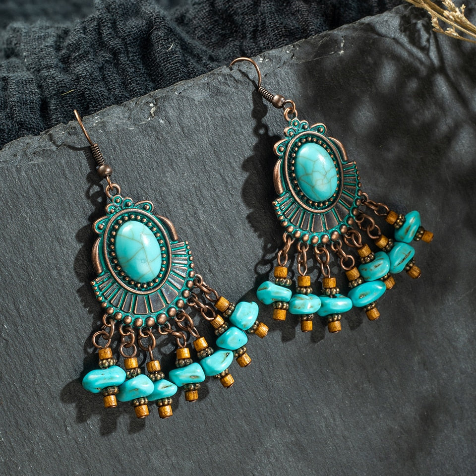 Multiple Vintage Ethnic Boho Dangle Drop Earrings