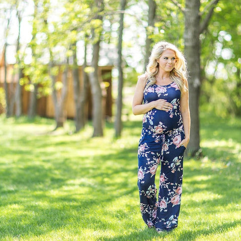 Women Summer Jumpsuits Full Length Casual Print