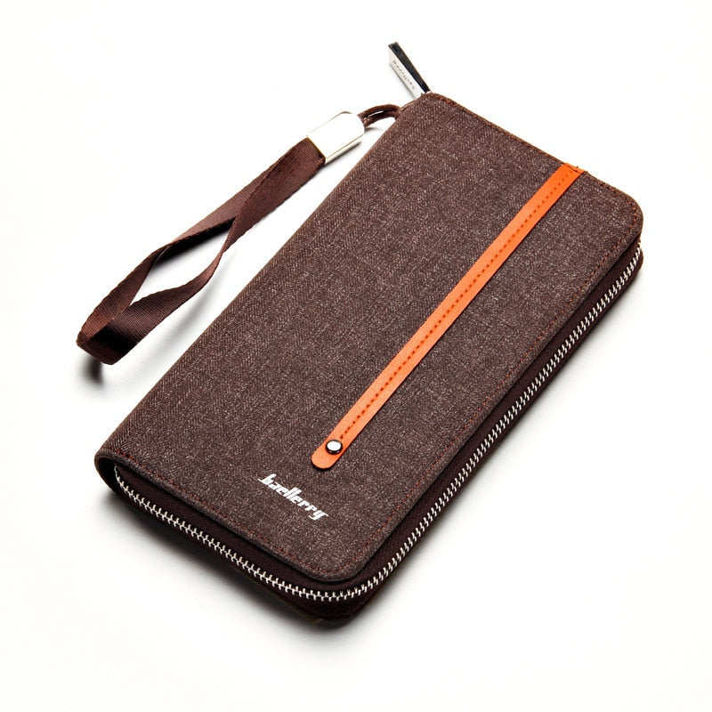 Canvas Man Wallet Brand  Long Clutch Card Purse