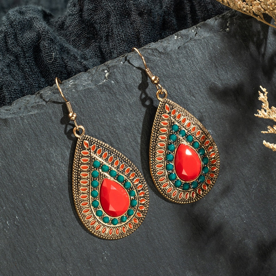 Multiple Vintage Ethnic Boho Dangle Drop Earrings