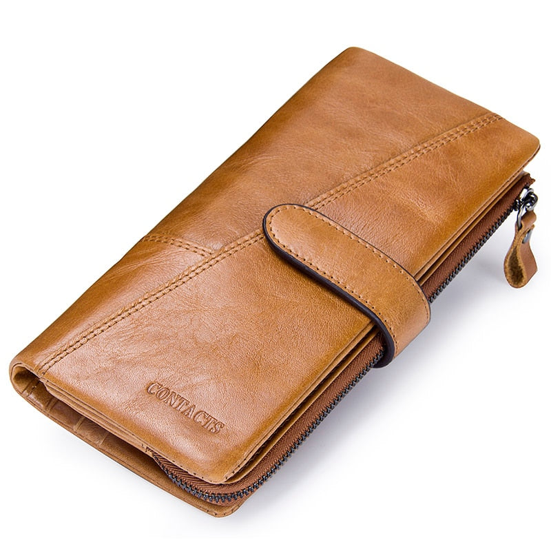 Men Wallets Fashion Purse With Card Holder Vintage Long Wallet Clutch Wrist Bag