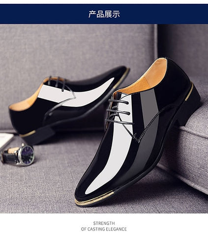 Patent Leather Shoes White Wedding Shoes Size Dress Shoes