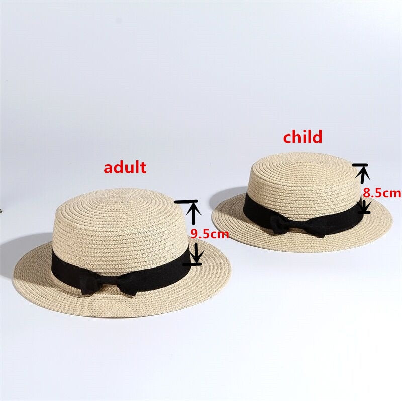 simple Summer Parent-child Beach Hat Female Casual Panama Hat