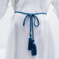 Tassel Belt Braided waistband Boho Girls Thin Waist Rope Knitted waist Belts
