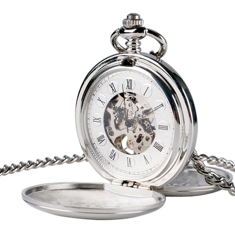 Mechanical Pocket Watch Full Luxury Gold Color Men Women Stylish Retro FOB