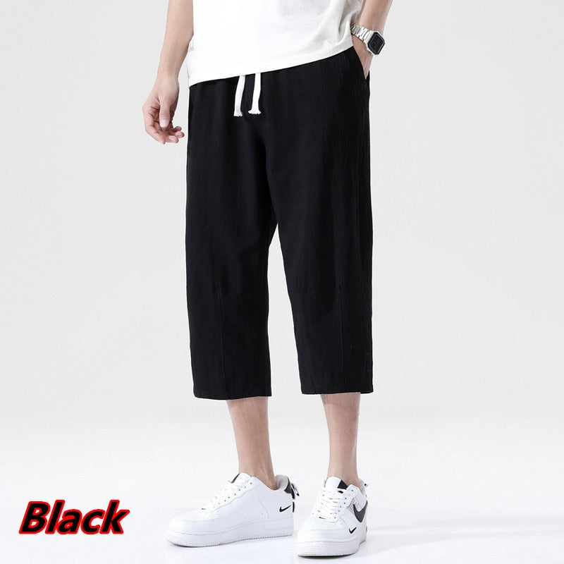 Casual Pants Men Wild Cotton and Linen Loose Linen Pants Style