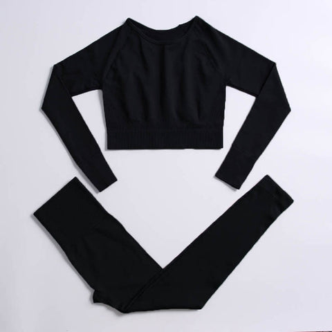Stretch Breathable Yoga Top Leggings Women Sport Fitness