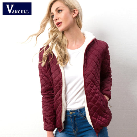 Hooded Jacket Casual Basic Warm Velvet Lamb Parka Coat