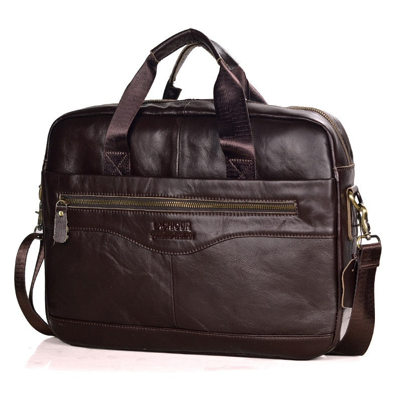 Men Genuine Leather Handbags Casual Leather Laptop Bags Male Business