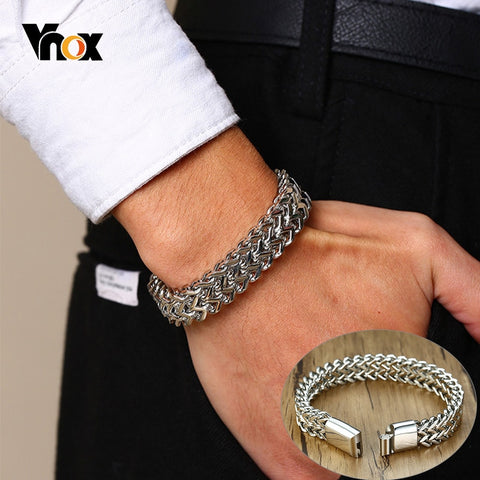 Vintage Oxidized Cool Double Curb Chain Bracelets