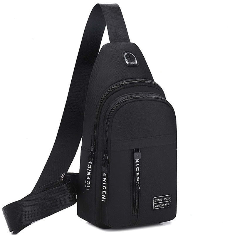 Chest Bag Simple Storage Bags Men Travel Small Mini Black Crossbody Bag