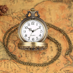 Hollow Life Tree Quartz Pocket Watch Immortal Necklace Chain