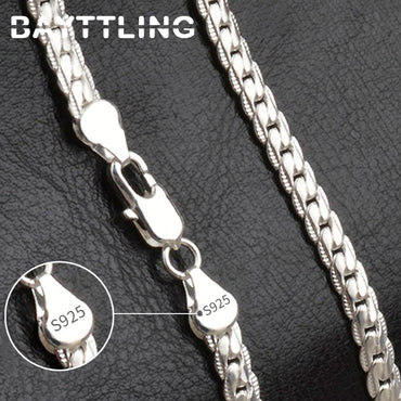Silver Color Charm Side Chain Necklace Men Fashion Jewelry