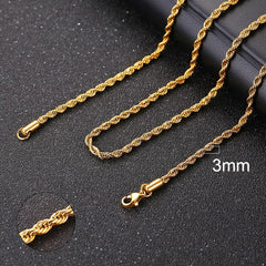 Cuban Chain Necklace Basic Punk Stainless Steel Curb Link Chain Chokers