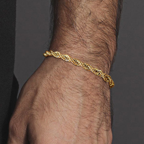 Basic 2/3/4/5mm Stainless Steel Twisted Rope Chain Bracelets