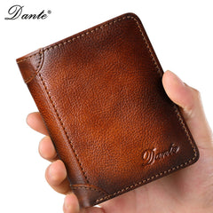 Wallet RFID Anti-theft Brush Head Layer Cowhide Retro Casual