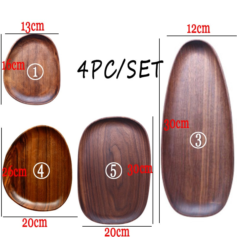 Whole Wood Lovesickness Wood with Irregular Oval Solid Wood Pan