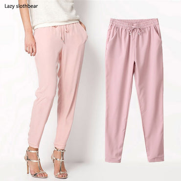 harem pants seven-color elastic waist women trousers