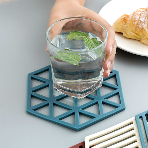 Silicone Tableware Insulation Mat Coaster Hexagon Silicone Mats