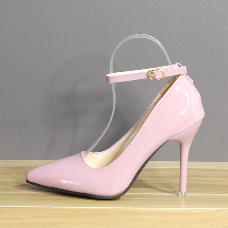 7cm Or 10cm Heels Buckle Women Pointed Toe Pumps Shoes