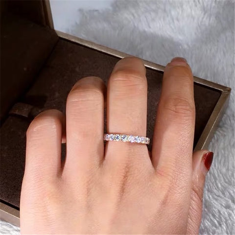 Rings For Women Silver Color Cubic Zirconia Ring Trendy Jewelry