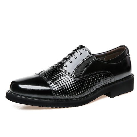 Man Split Leather Shoes Rubber Sole EXTRA Man Business Office Male