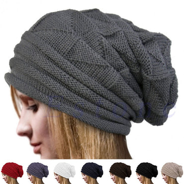 Unisex Knit Baggy Beanie Oversize Winter Hat Ski Slouchy Cap