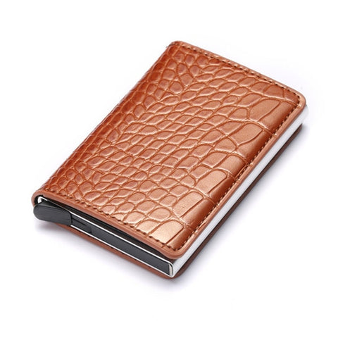 Business ID Credit Card Holder Men Women Coin Leather Wallet RFID