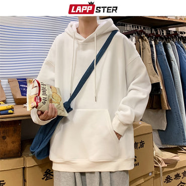 Oversized Graphic Hooded Hoodies Mens Thick Streetwear