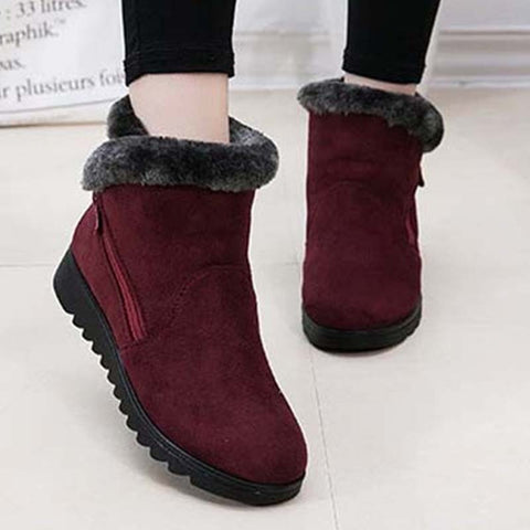 Women Ankle Boots Fashion Waterproof Wedge Platform