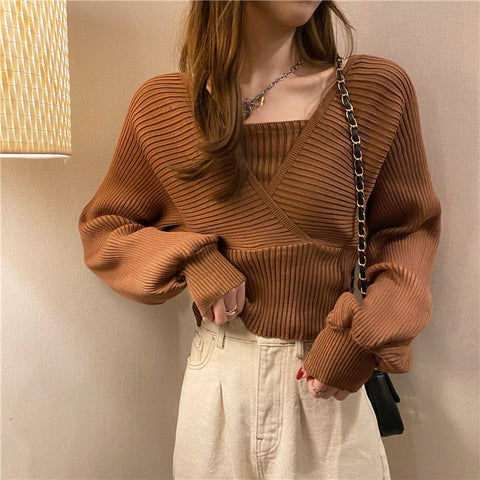 Pullovers Women Knitting Elegant Solid All Match Ladies Casual