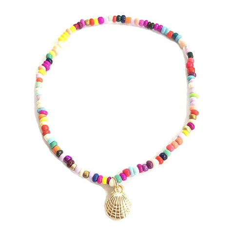 Bohemian Colorful Beads Scallop Shell Anklets