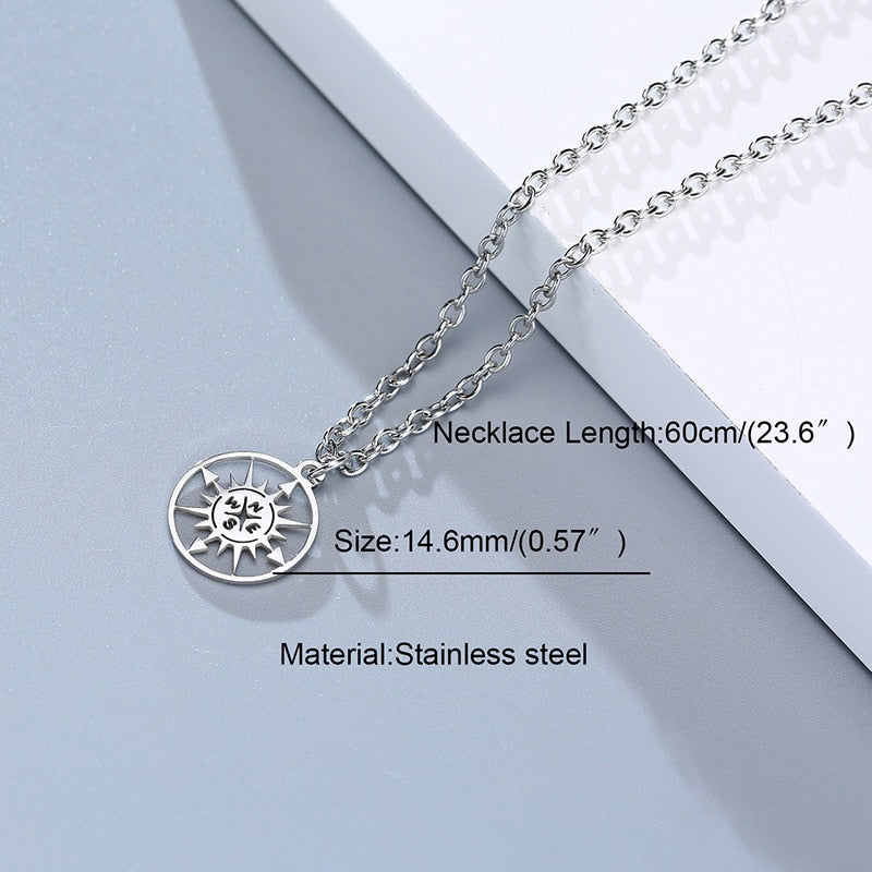 Simple Casual Necklaces Stainless Steel Feather Geometric Bar