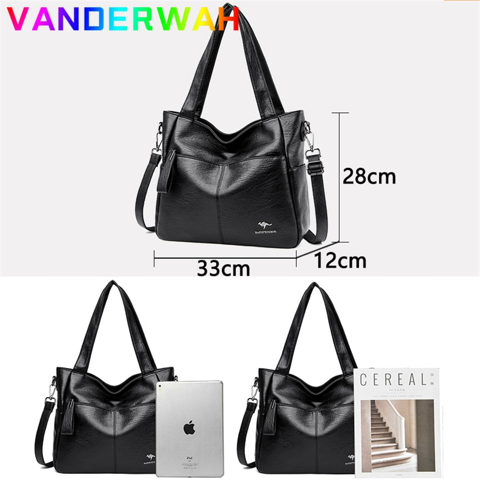 Leather Bags Female Shoulder Sac Tote Shopper Bag