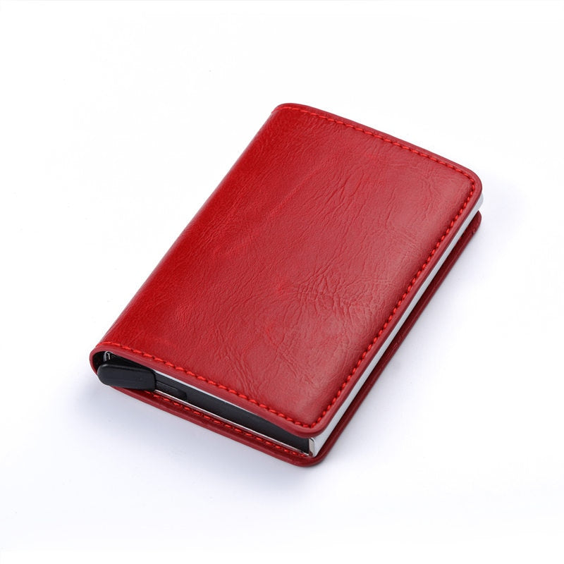 Business ID Credit Card Holder Men Women Coin Leather Wallet RFID