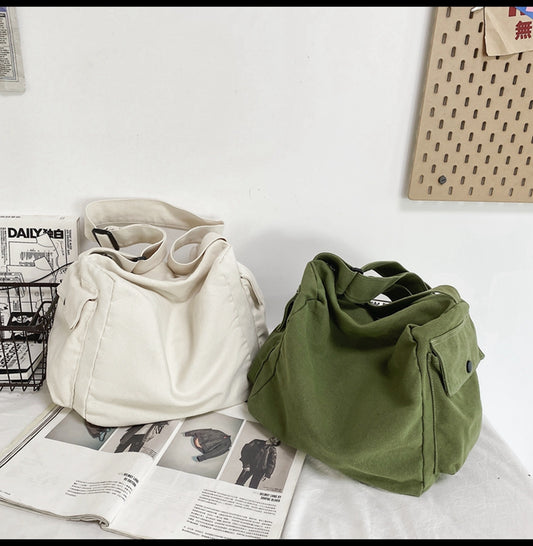 Portable Large Capacity Packages Solid Black Waterproof Nylon Shoulder Bags