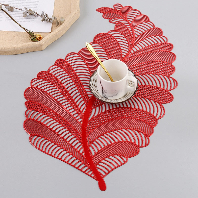 PVC Hollow Oil Water Resistant Nordic Non-slip Kitchen Placemat