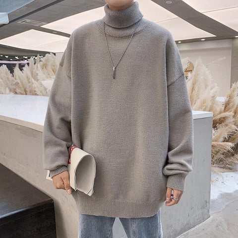 Thick Warm Sweater Men Turtleneck Sweater